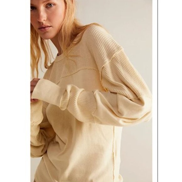 NWT-Free People Your Person Thermal-Washed Out-L - Picture 3 of 5